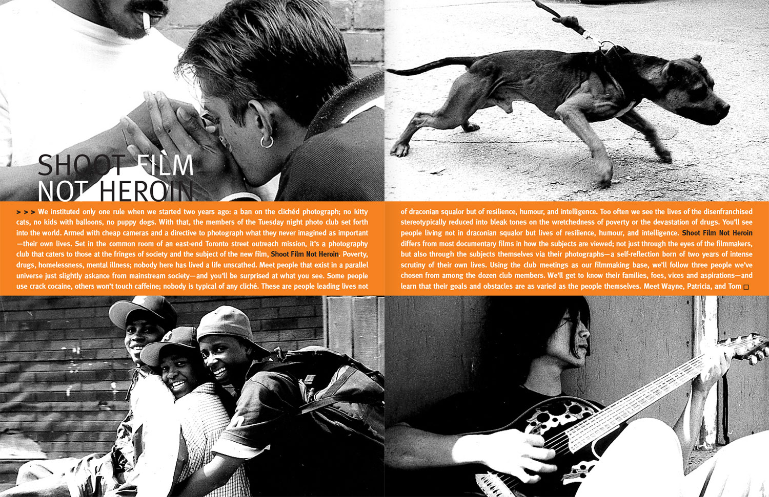 Shoot Film Not Heroin - Pitch book spread 01