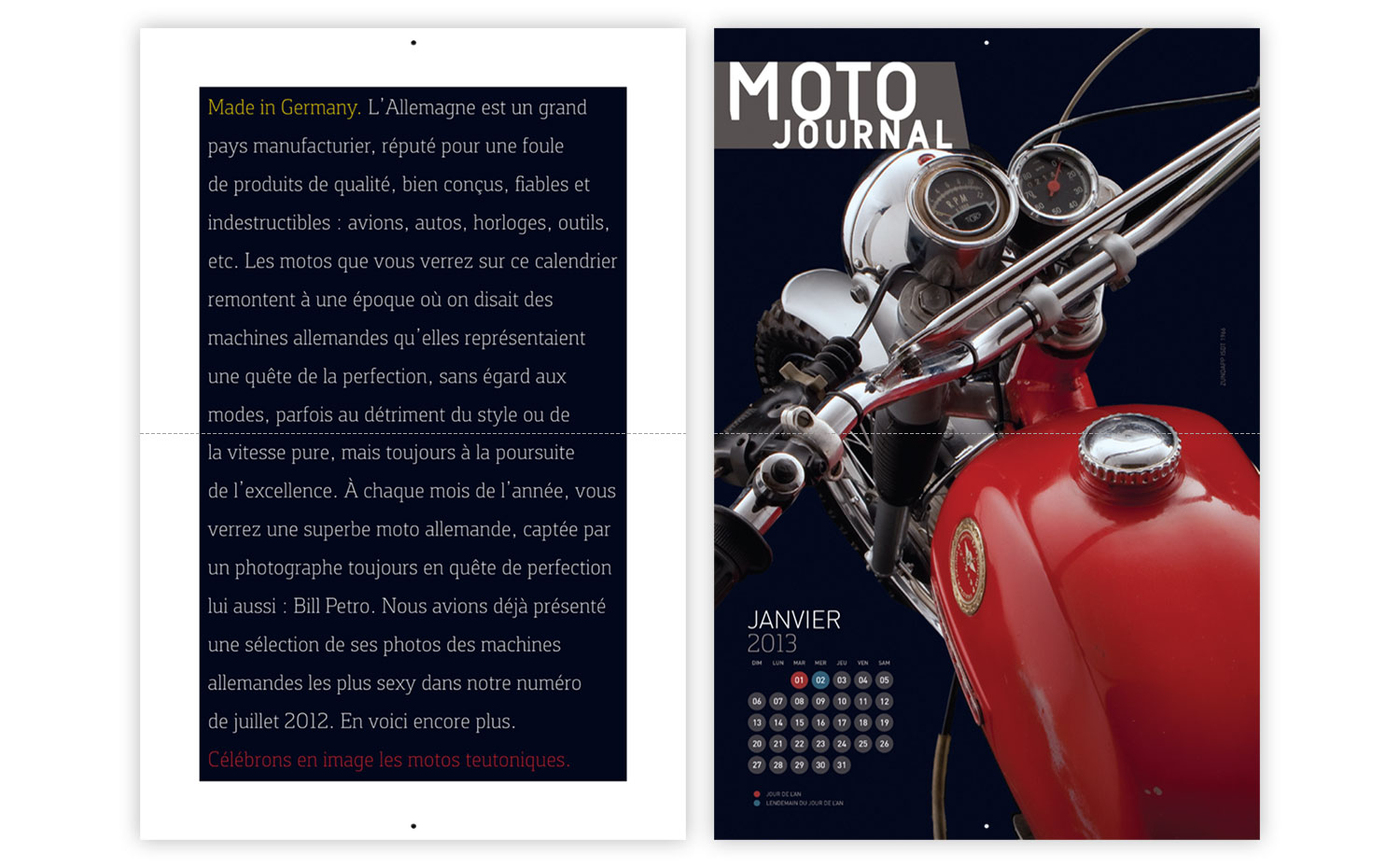 Moto Journal 2013 calendar