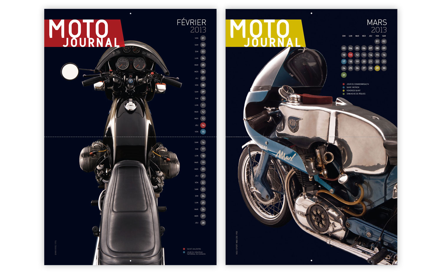 Moto Journal 2013 calendar